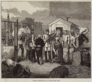Prussian Requisitions in a Village Near Paris by French School