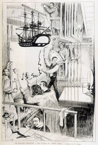 Puppeteers behind the scenes of the Chat Noir, Parisian cabaret - in 