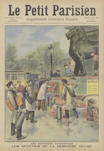 Putting Up Posters for the French Municipal Elections by French School