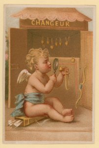Putto Playing by French School