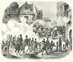 Rebellion in Frankfurt, Germany, September 1848