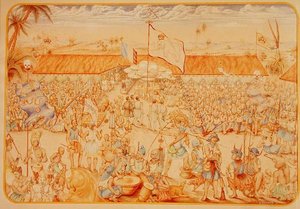 Reception given by the King of Dahomey for the French Envoys by French School