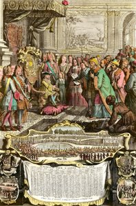 Reception of Mehemet Effendi Turkish ambassador of the great Sultan Achmet by Louis XV on 21 March 1721 at the Tuileries by French School