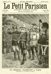 Reception of Russian General Chertkov at the Gare du Nord, Paris (engraving) by French School