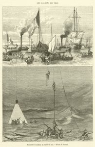 Search for Millions at the Bottom of the Sea (engraving) by French School