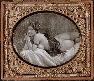 Reclining Nude, c.1850, from a Book of Photography Published in 1980