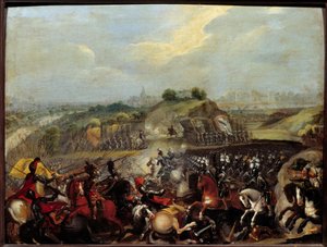 Religious Wars: Henry IV at the Battle of Ivry on 14/03/1590 by French School