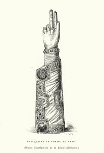Reliquary in the form of an arm by French School