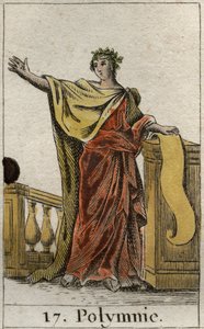 Representation of Polyhymnia, Muse of sacred hymn and eloquence. From 