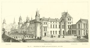 Restoration of the northwest facades of the Louvre, around 1610 by French School