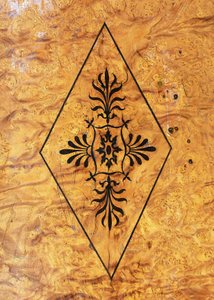 Restoration style (Charles X) ash games table with amaranth inlays. France by French School