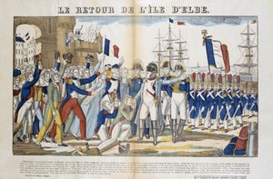 Return of Napoleon Bonaparte (1769-1821) from His Exile to Elba Island in 1815. Picture of Epinal by French School