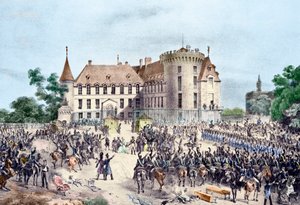 Revolution of 1830, Charles X Presents to the National Guard (engraving) by French School