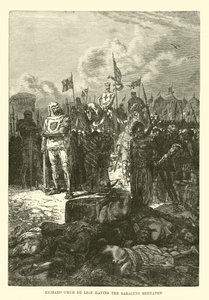 Richard the Lionheart Having the Saracens Beheaded by French School