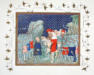 Richard II Betrayed at Penmaur Rhos and Taken Prisoner by the Duke of Northumberland, Facsimile Copy from Le Prinse et Mort du Roy Richart by Jean Creton, Reprinted 19th Century by French School