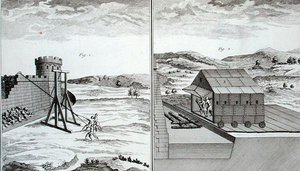 Roman Siege Machinery by French School