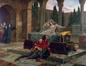 Romeo and Juliet Scene from Romeo and Juliette opera, circa 1880