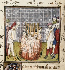 Burning of Templars, illustration from the 