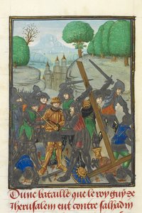 The defeat of Guy of Lusignan by Saladin and the loss of the Cross, from 