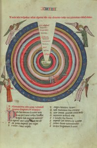 Cosmological diagram, early 14th century