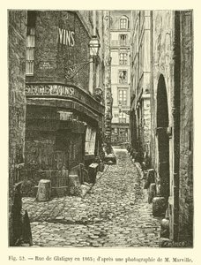 Rue de Glatigny in 1865; after a photograph by Mr. Marville by French School