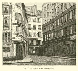 Rue du Haut-Moulin, 1850