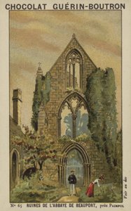 Ruins of the Abbey of Beauport, near Paimpol by French School