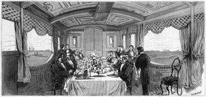 Russian Imperial Train Used by the Duke and Duchess of Edinburgh in 1874: The Dining Room Wagon