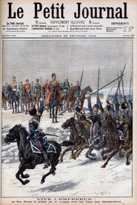 Russo-Japanese War 1904-1905 - Cossacks acclaiming Tsar Nicholas II before departing for the Far East to fight the Japanese in Le Petit Journal, 28 February 1904