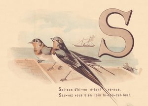 S: Winter season having come, Save yourself far away swallows! by French School