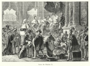 Coronation of Charles X (engraving) by French School