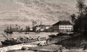 Saigon - Vietnam - Ho-Chi-Minh City - engraving in 