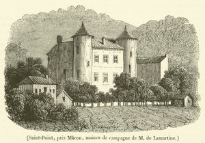 Saint-Point, near Macon, country house of M de Lamartine by French School