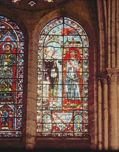 Saint Denis gives the oriflamme to Clement, Marechal de Metz by French School