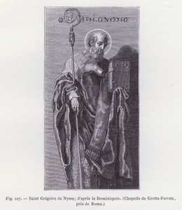 Saint Gregory of Nyssa; after Domenichino, Chapel of Grotta-Ferrata, near Rome (engraving)