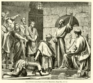 Saint Peter and Saint Paul in the Mamertine Prison (engraving)
