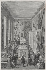 Salle du Musee du Conservatoire National de Musique de Paris (engraving)