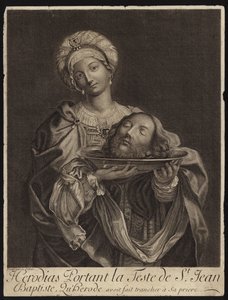 Salome carrying the head of St John the Baptist on a plate