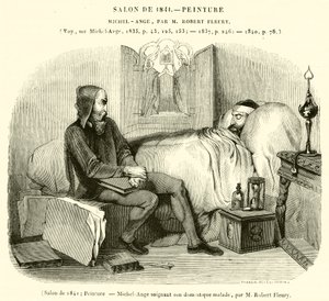 Salon of 1841, Painting, Michelangelo Caring for His Sick Servant