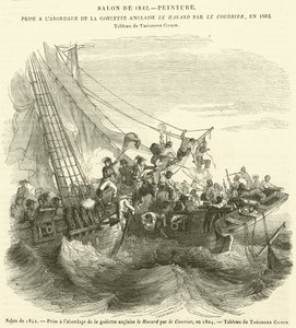 Salon of 1842, Capture of the English schooner the Hazard by the Courier, in 1804 by French School