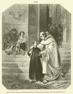 Salon of 1849, Painting, A Scene from the Childhood of Gluck (engraving) by French School