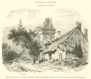 Salon of 1850-51, Village and Castle of Menetou-Couture (engraving)
