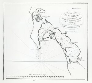 San Diego Bay, California, from the itinerary of La Perouse by French School