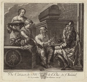 Satirical Depiction of the Cabinet of the Duc de Choiseul by French School