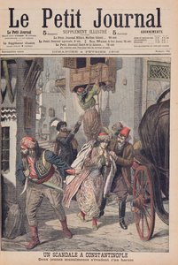 Scandal in Constantinople, Two Young Muslim Ladies Escaping from a Harem, illustration from 