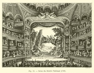 Scene from the National Theater, 1789 by French School