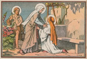 Scene from the Life of Jesus (coloured engraving) by French School