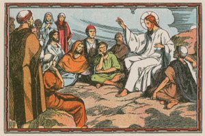 Scene from the Life of Jesus (coloured engraving) by French School