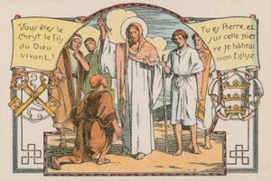 Scene from the Life of Jesus (coloured engraving)
