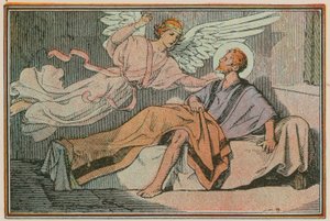 Scene from the Life of Jesus (coloured engraving) by French School
